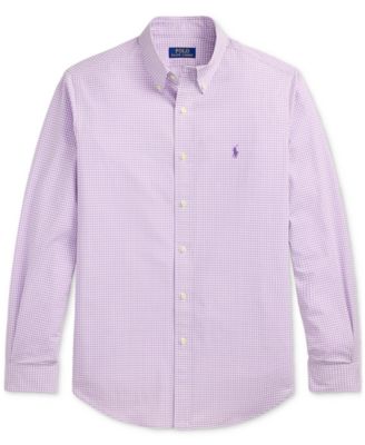 Men's Classic-Fit Gingham Stretch Poplin Shirt