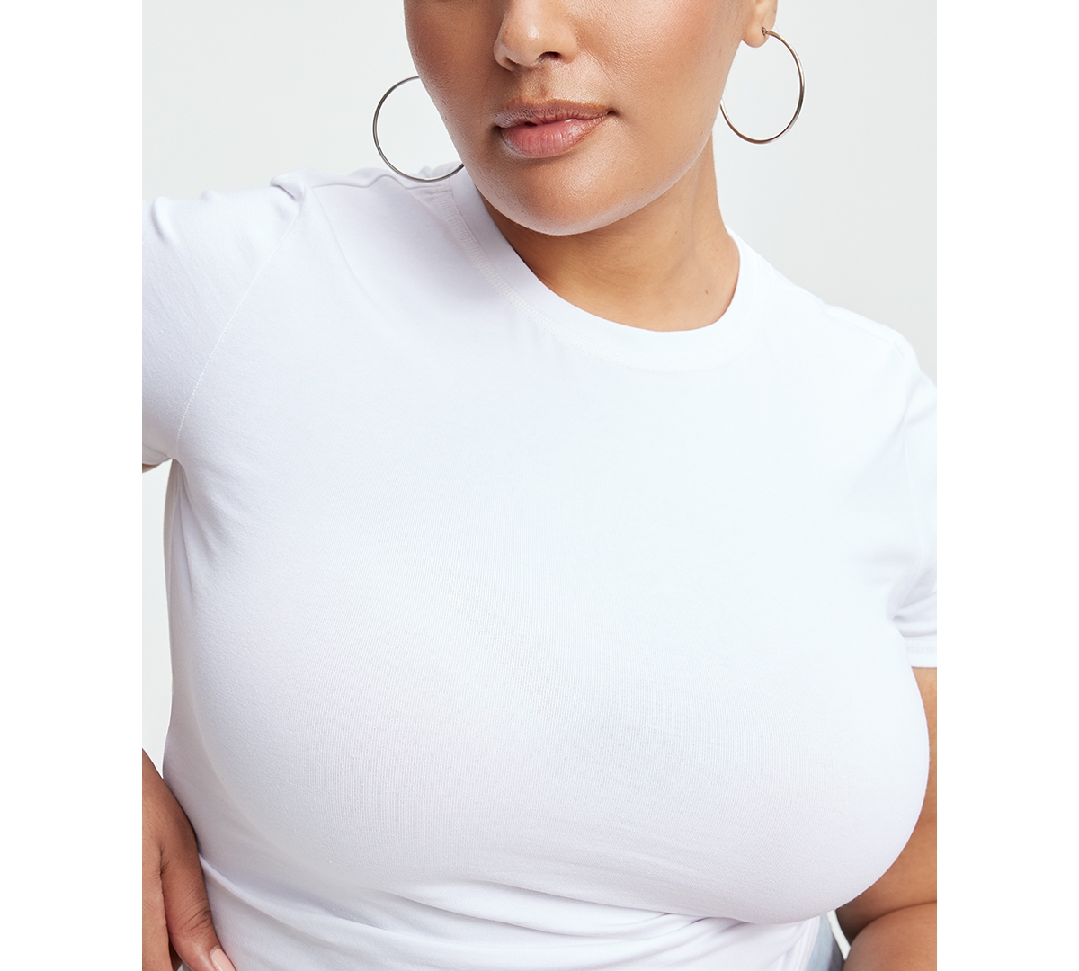 Shop Good American Women's Super Stretch Baby T-shirt In White