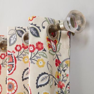 Jorah Botanical Print Thermal Insulated Room Darkening Grommet Curtain Panel