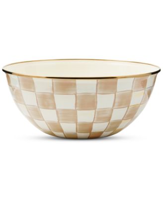 Mackenzie-Childs - Mocha Check Large Everyday Bowl, 128-oz.