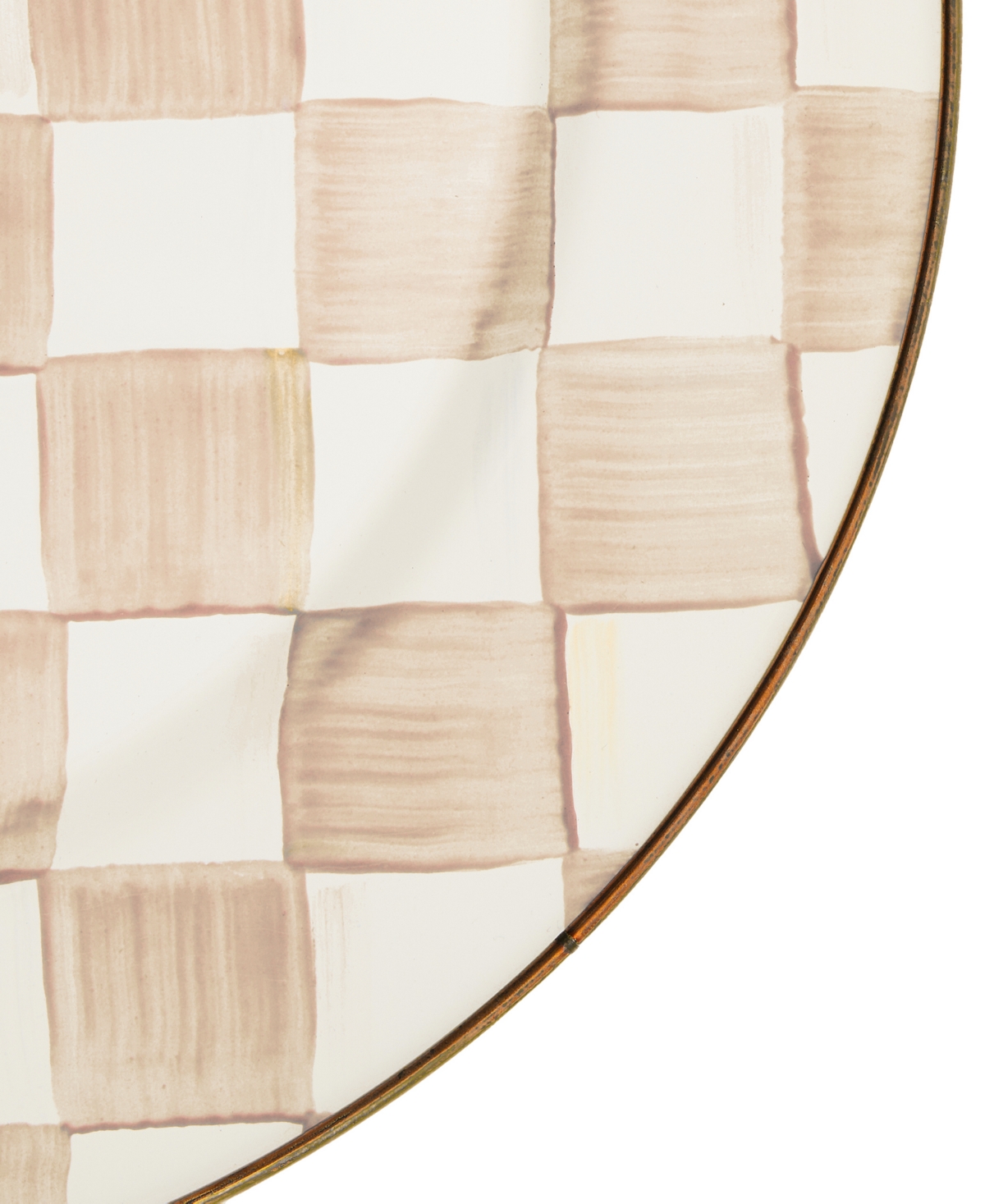 Mackenzie-childs Mocha Check Serving Platter In Mocha