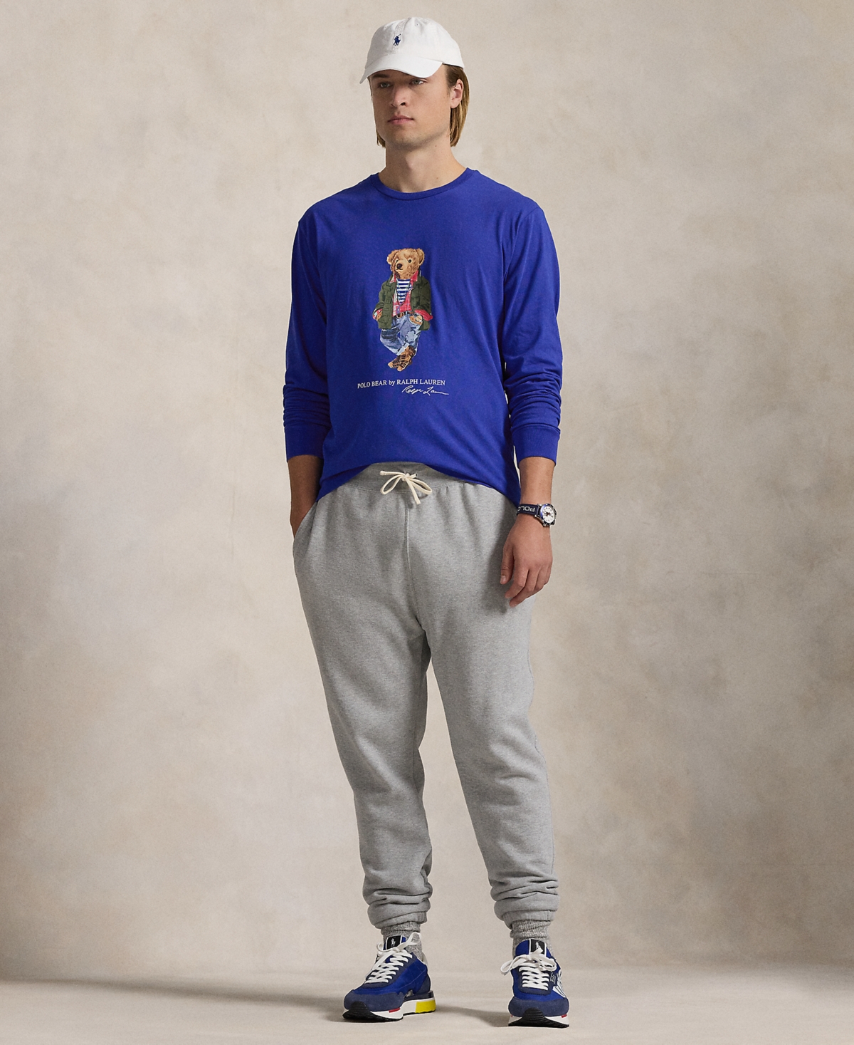 Polo Ralph Lauren Men's Big & Tall Polo Bear Jersey Long-Sleeve T-Shirt