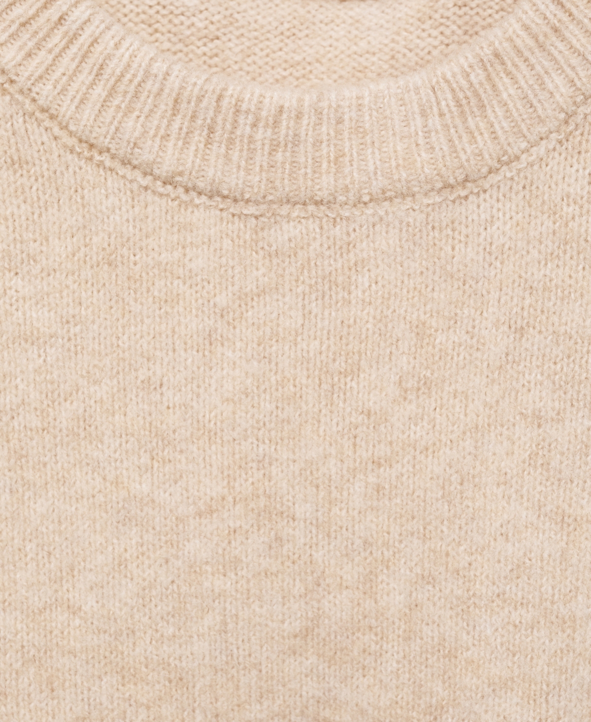 Mango Women's Rolled-up Sleeves Sweater In Ecru