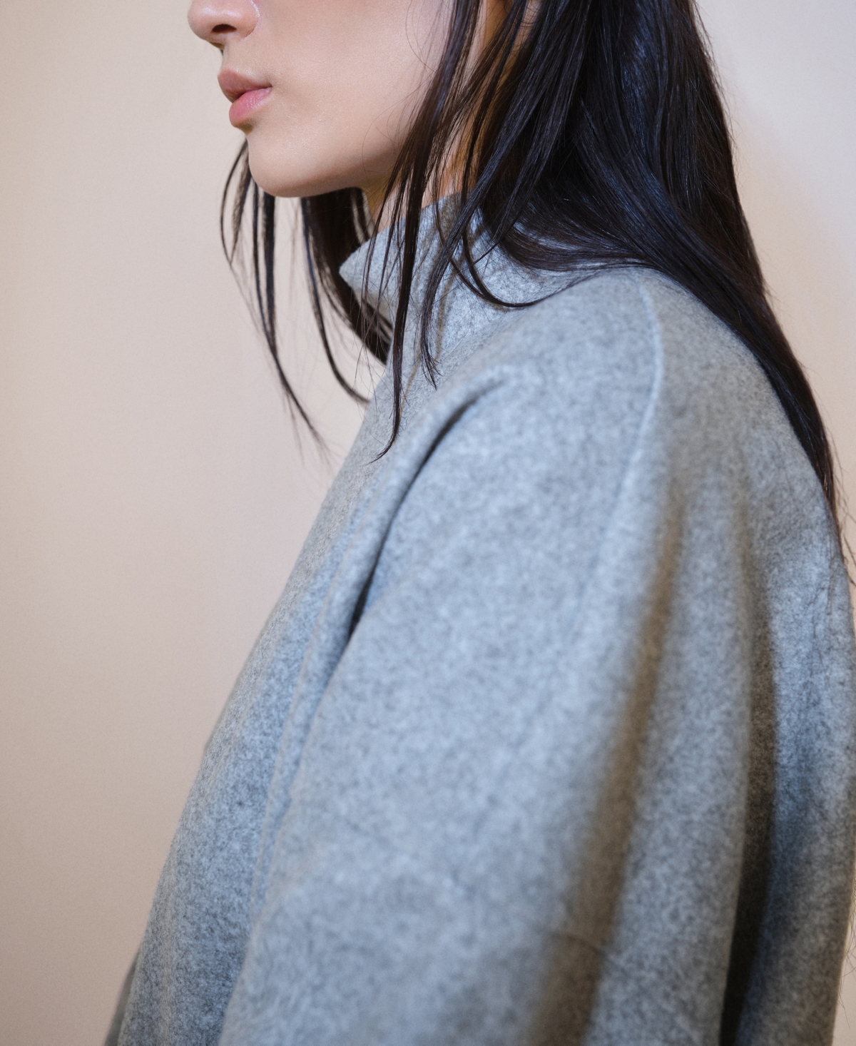 Mango Women's Turtleneck Plush Sweatshirt In Gray