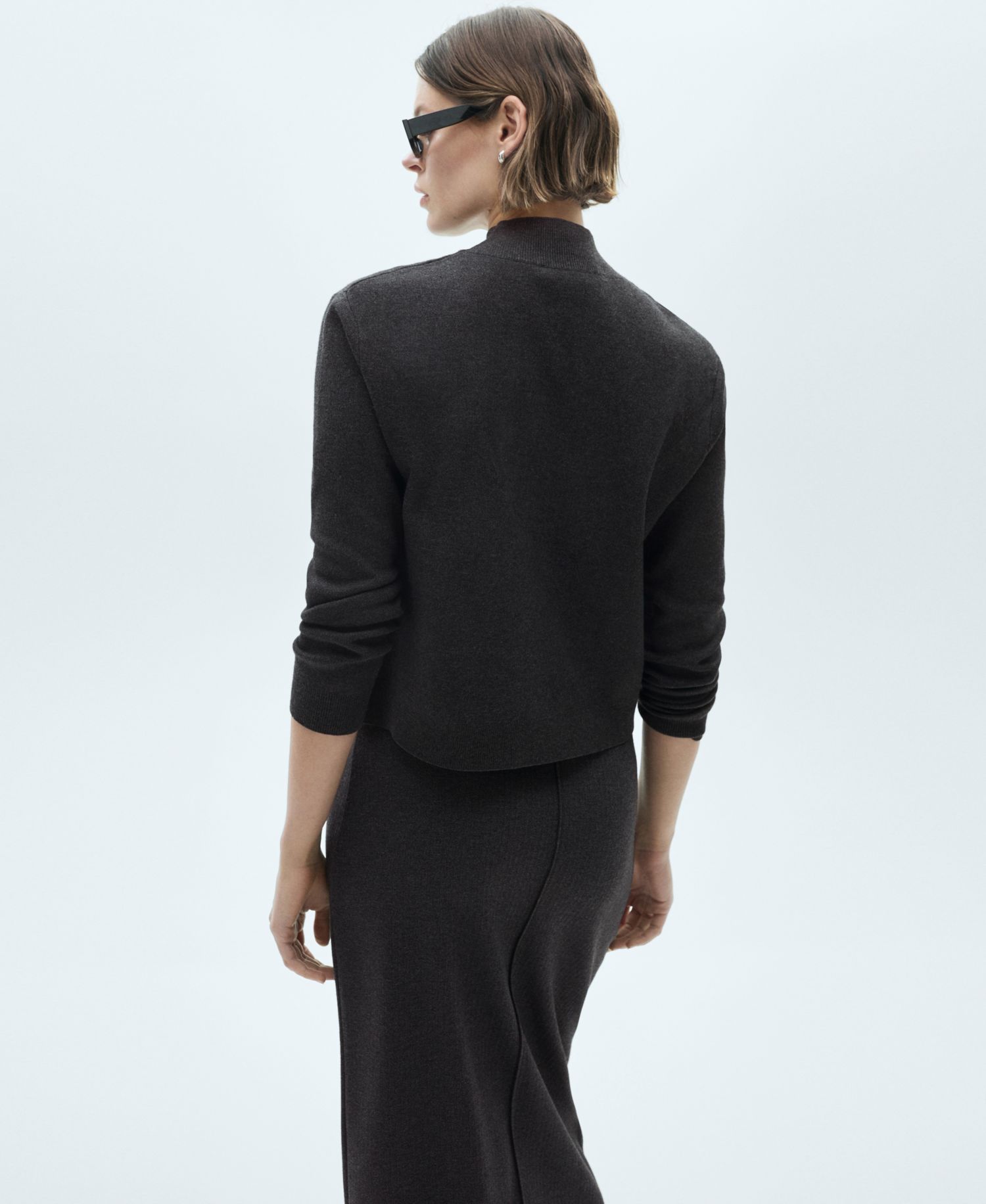 Women's Perkins-Neck Knitted Sweater