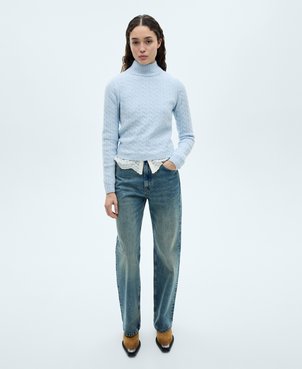 Mango Women's Knitted Braided Sweater