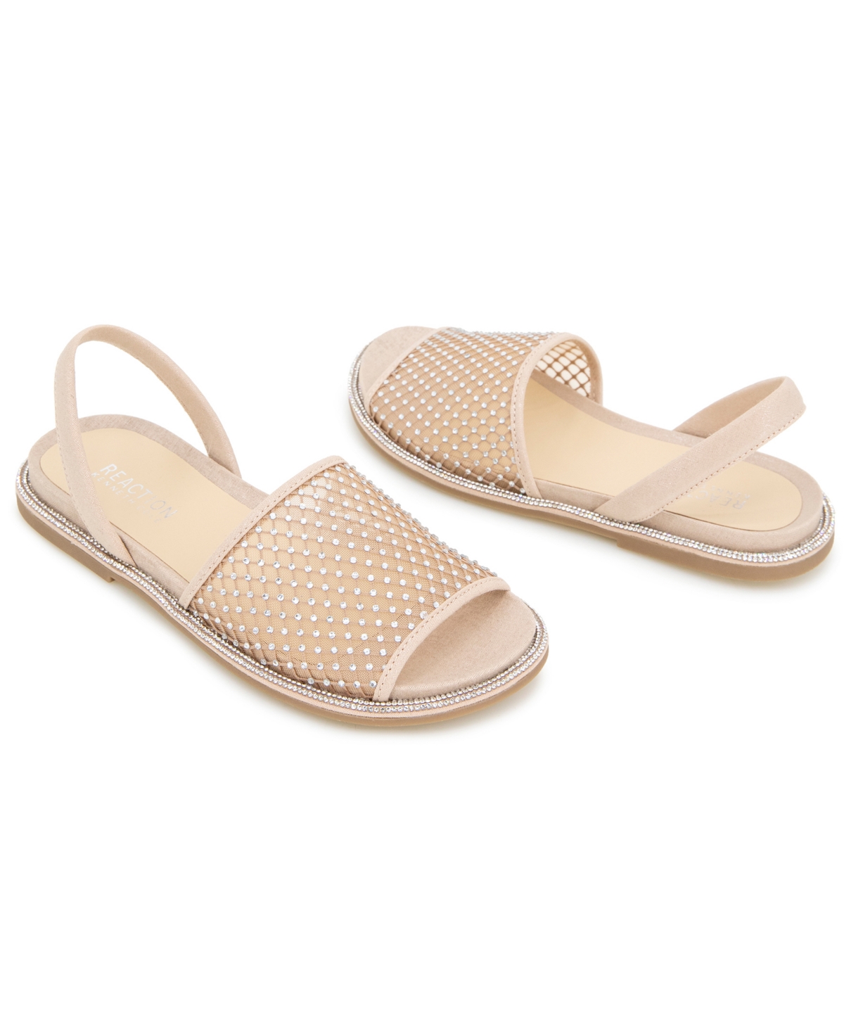 Kenneth Cole Reaction Women's Saavi Round Toe Sandals In Almond Mesh