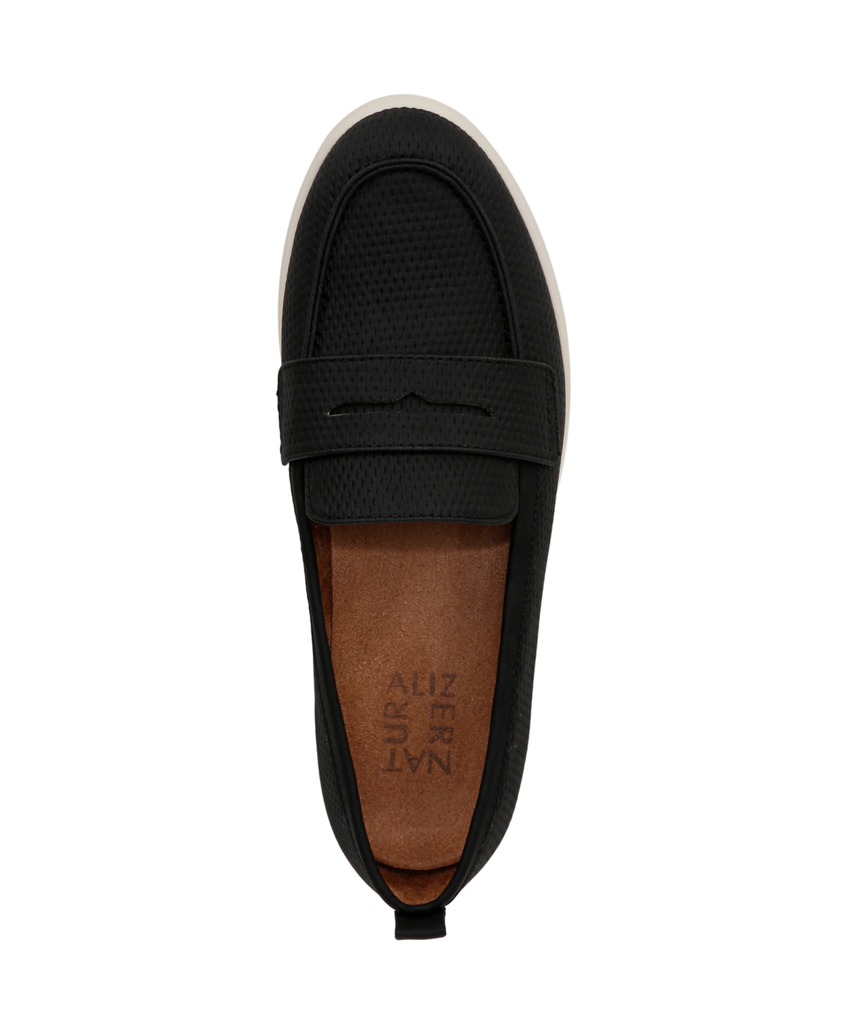 Naturalizer Women's Ingrid Hybrid Penny Loafers In Black Faux Nubuck