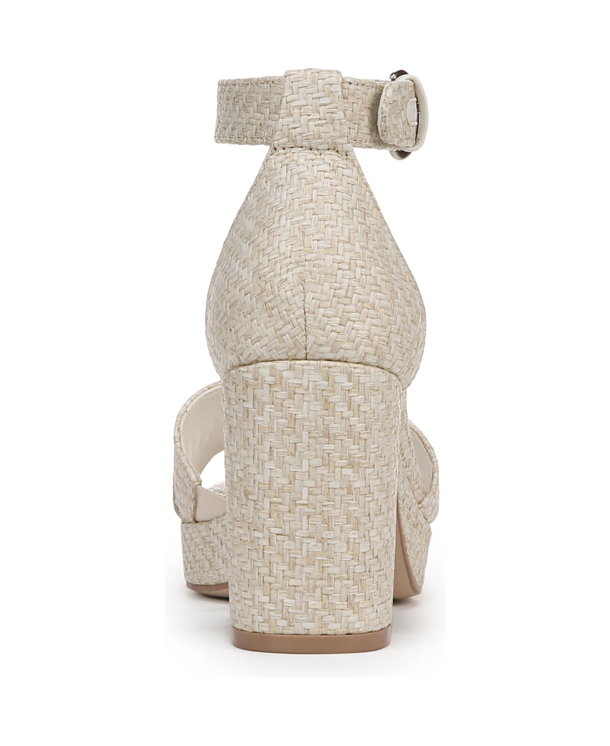 Naturalizer Women's Pearlyn 4 Block Heel Platform Dress Sandals In Eggshell Raffia
