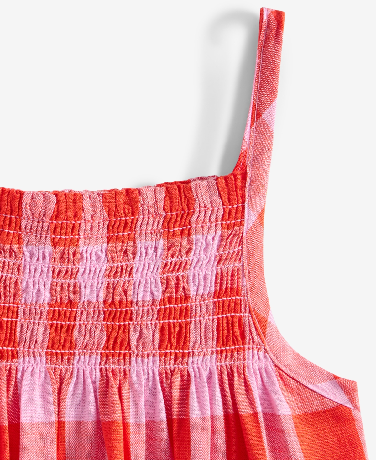 Epic Threads Toddler Girls Top & Gingham-print Dress, 2 Piece Set, Exclusively At Macy's In Mandarin R