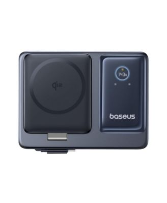 Nomos 5-in-1 Charging Station 140W, Qi2 15W Magnetic Wireless Charger with 100W Retractable Cable