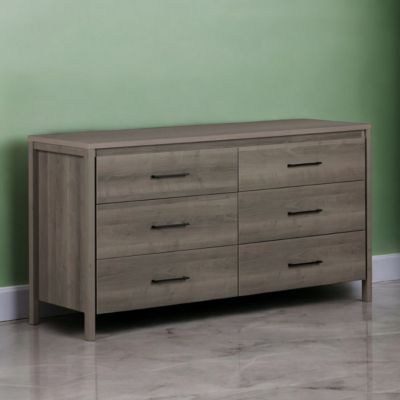 Modern 6 Drawer Double Dresser
