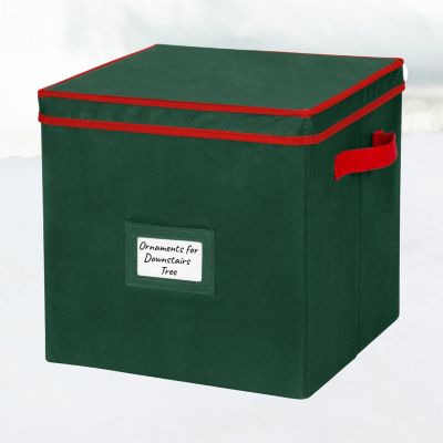 Christmas Ornament Storage Box with Lid - Store and Protect up to 64 Holiday Ornaments