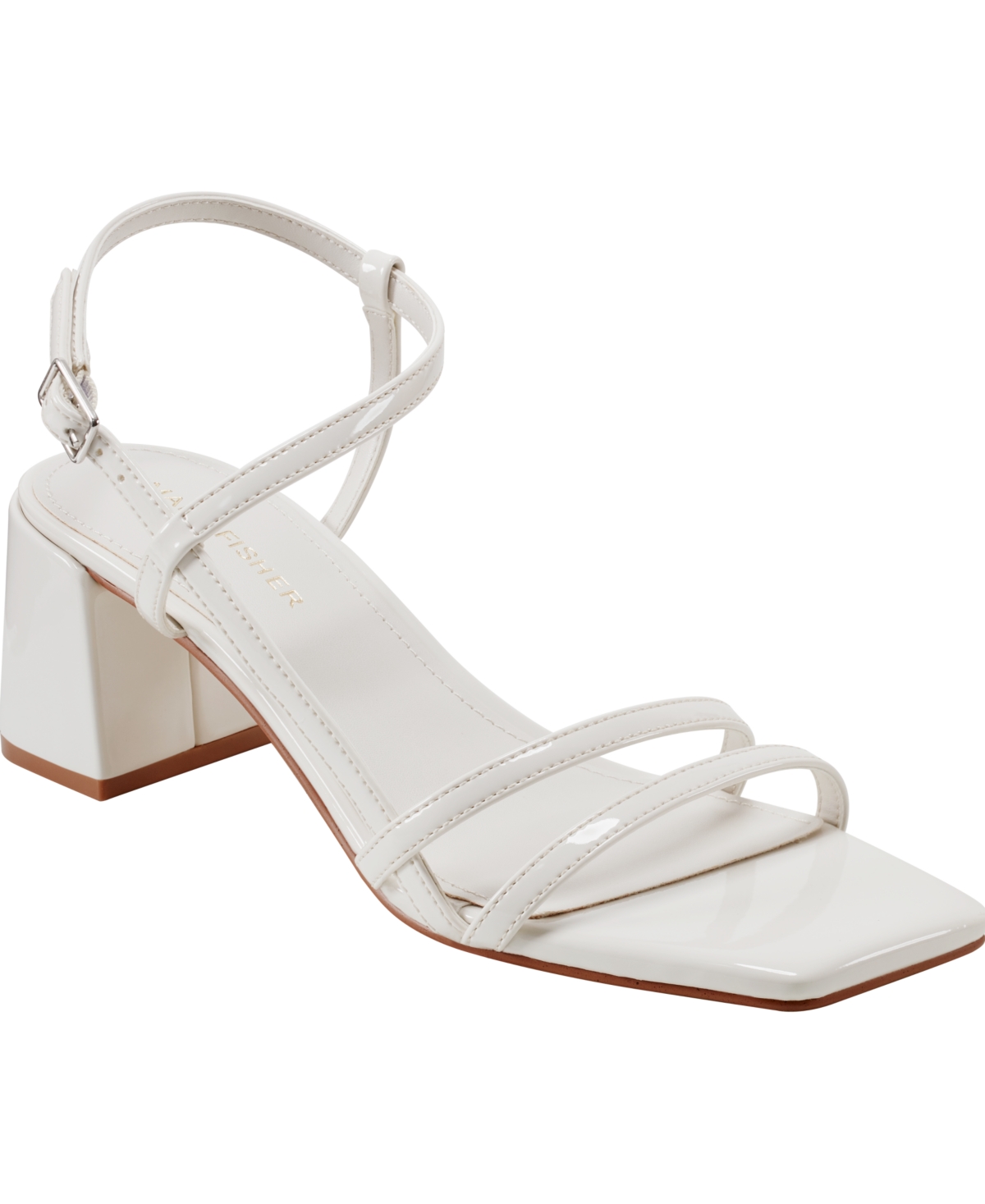 Marc Fisher Women's Jeci Strappy Sandal In Ivory Patent