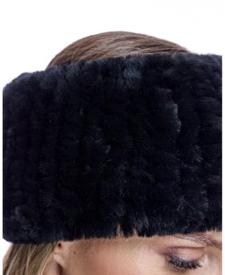 Knitted Shearling Headband