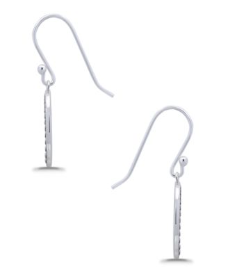 Oxidized Beaded Oval Fishhook Earrings