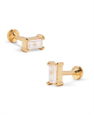 Zola Baguette Flat Back Earring