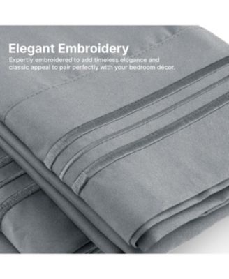 Pillowcase Set of 4 Soft Double Brushed Microfiber - Queen