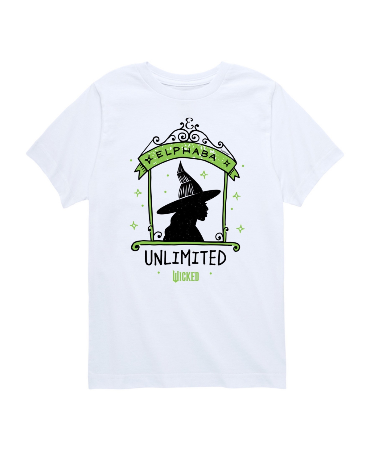 Wicked Big Girls Elphaba Unlimited Graphic Tee In White