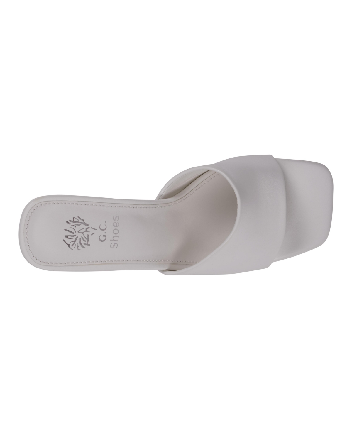 Gc Shoes Women's Soho Square Toe Block Heel Dress Sandals In White