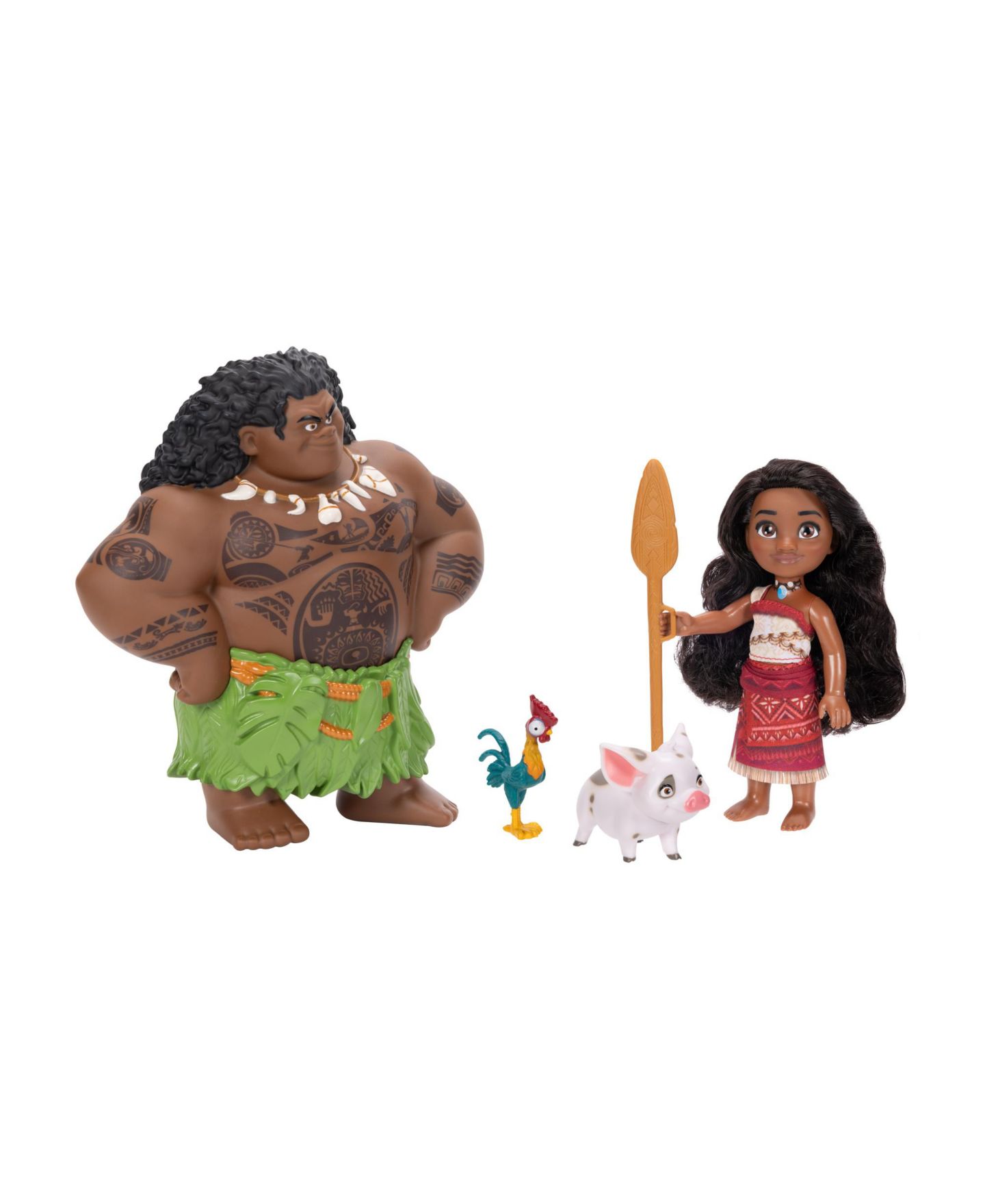 Детские куклы Disney Princess Moana & Maui Mini Dolls & Playsets, 5-Piece Set, от 3 лет — фото 2
