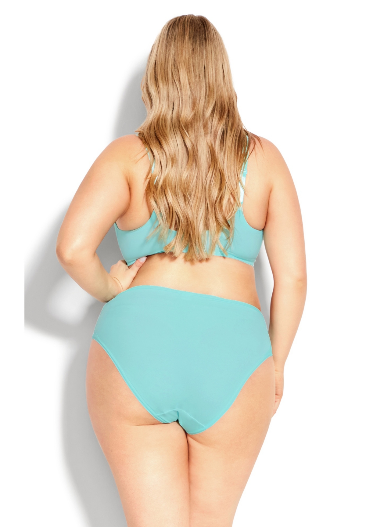 Avenue Plus Size Fashion Microfiber Hi Cut Brief