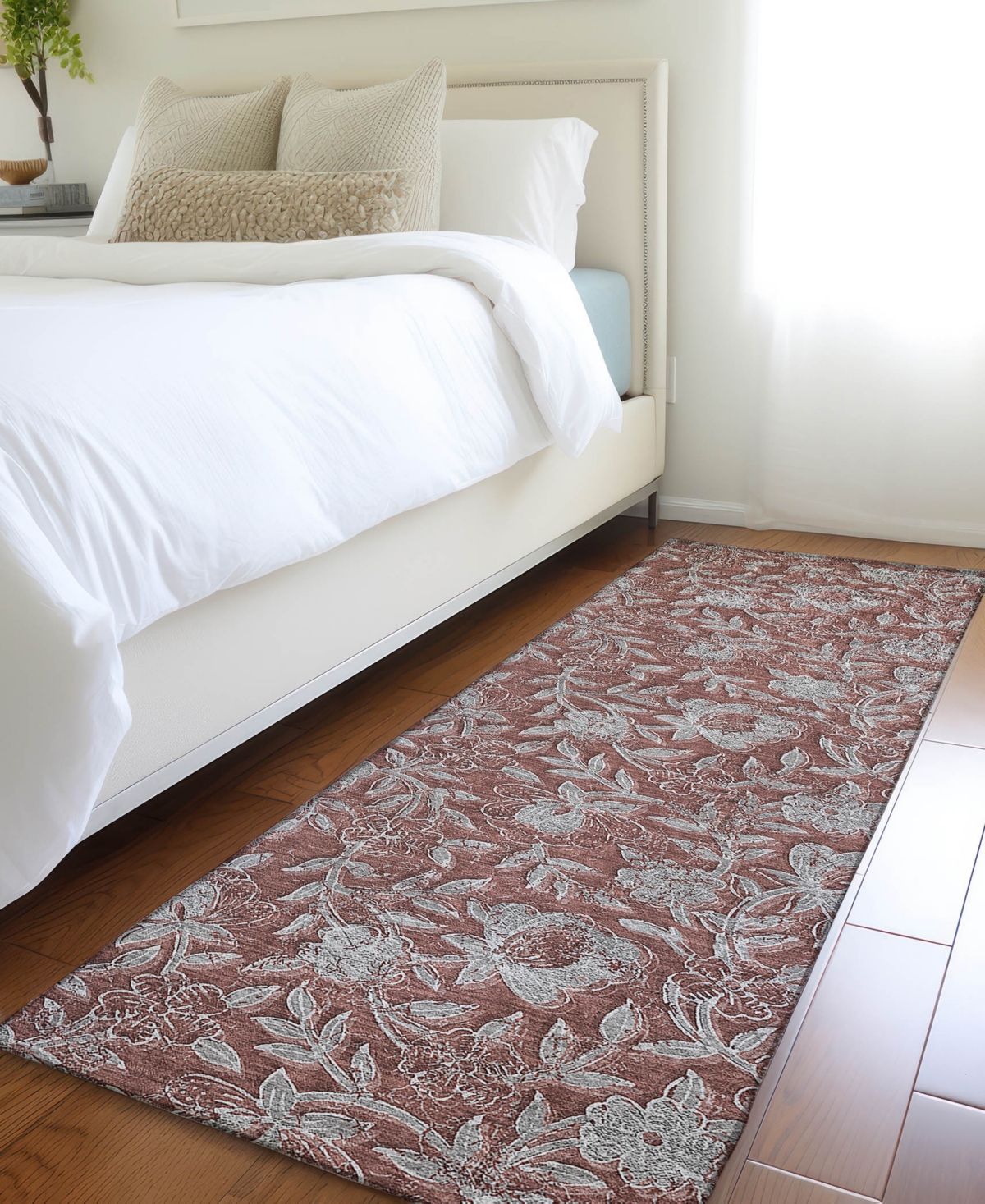 Addison Chantille Acn771 2'3''x7'6'' Runner Area Rug In Paprika