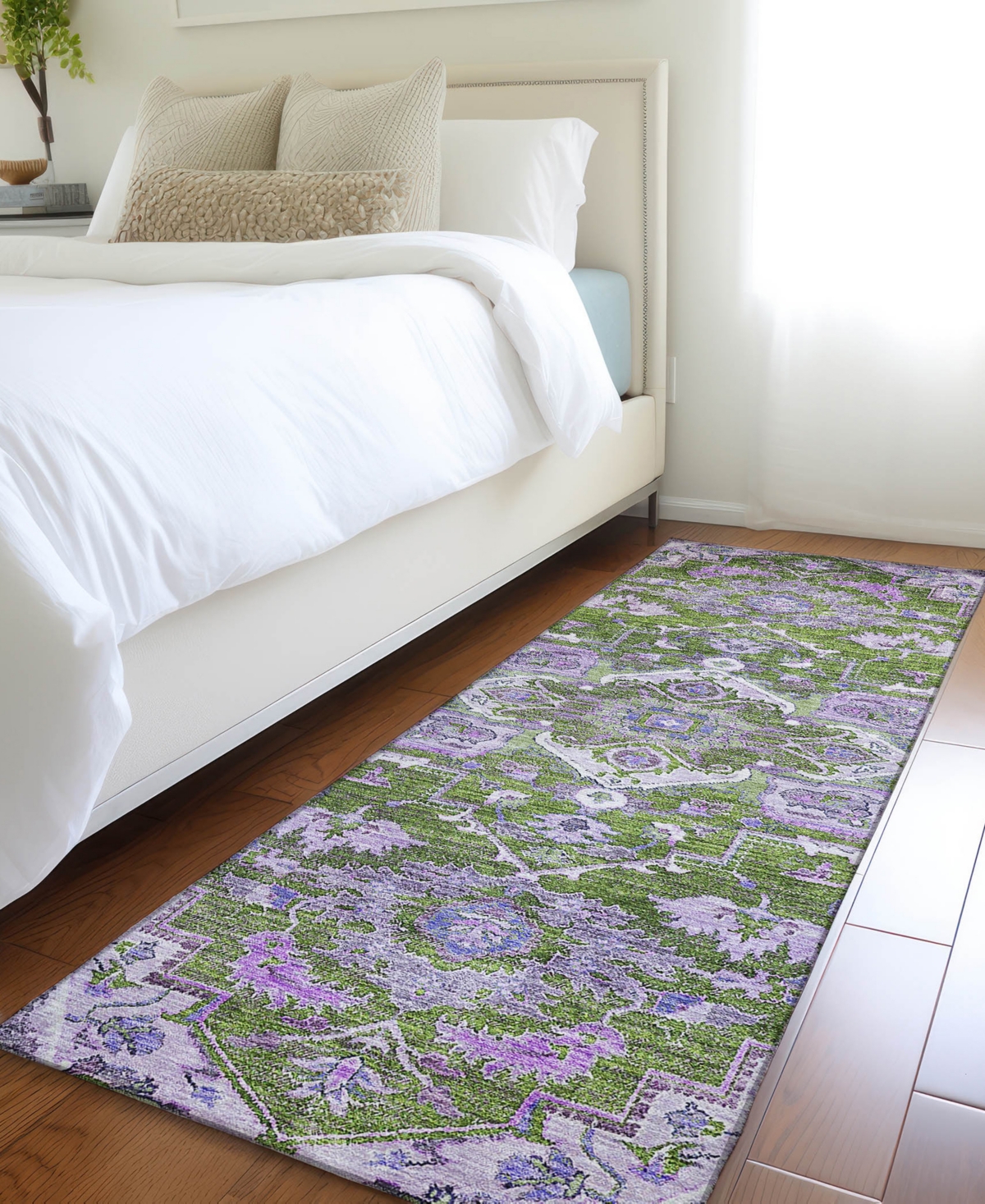 Addison Chantille Acn774 2'3''x7'6'' Runner Area Rug In Olive