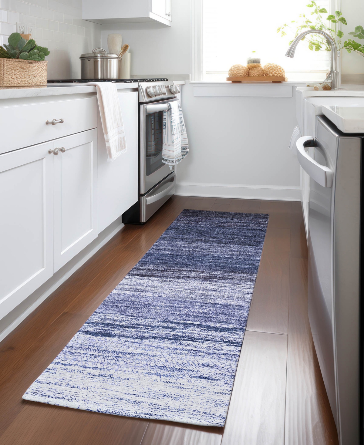 Addison Chantille Acn786 2'3''x7'6'' Runner Area Rug In Blue