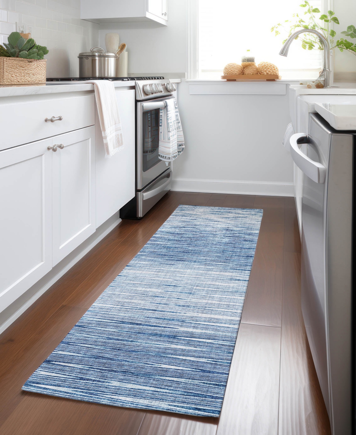Addison Chantille Acn800 2'3''x7'6'' Runner Area Rug In Blue