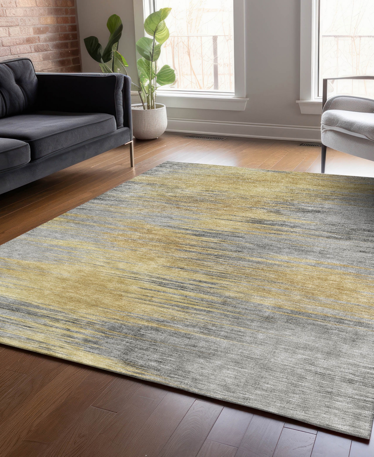 Addison Chantille Acn793 3'x5' Area Rug In Gold