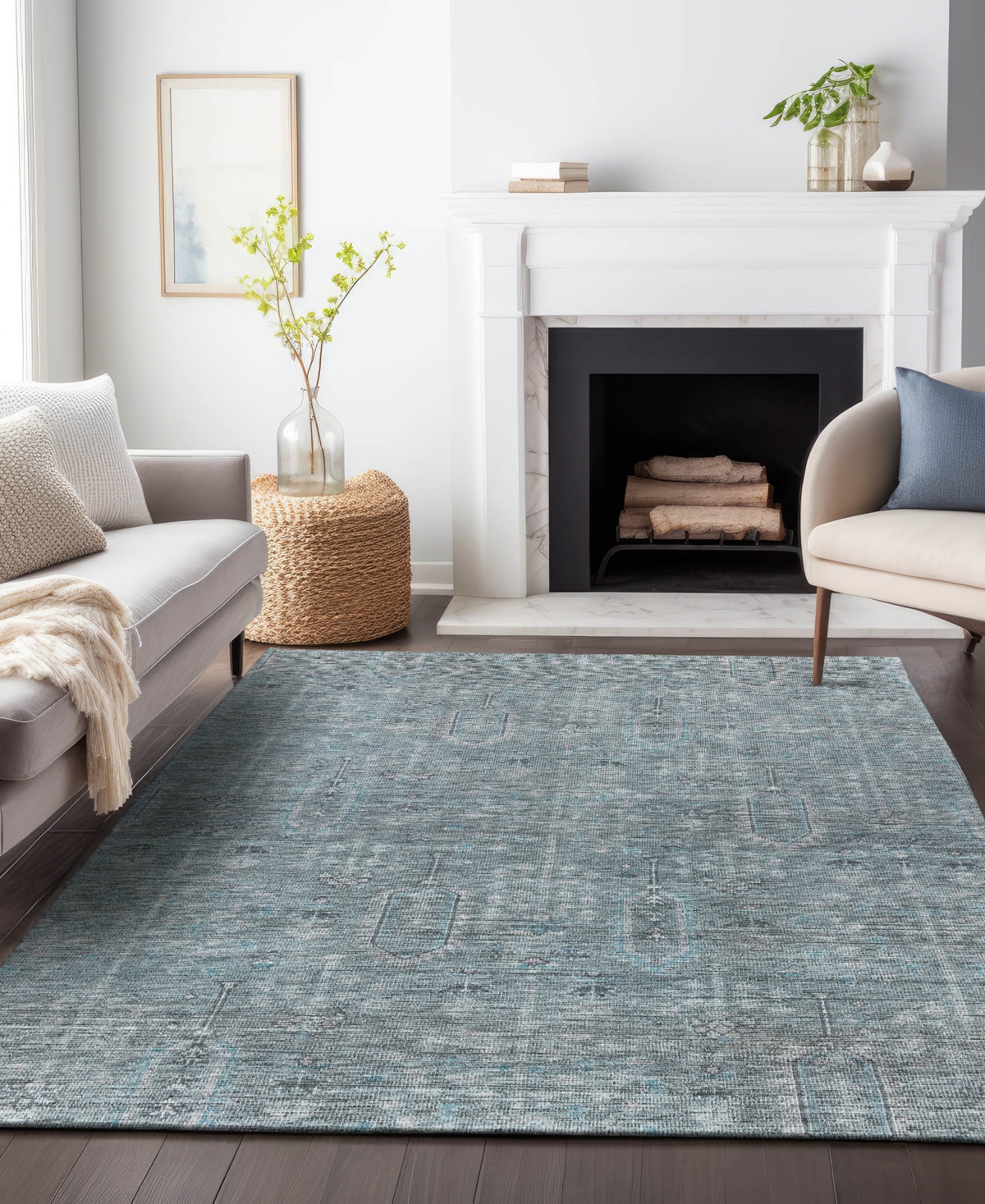 Addison Chantille Acn790 3'x5' Area Rug In Teal