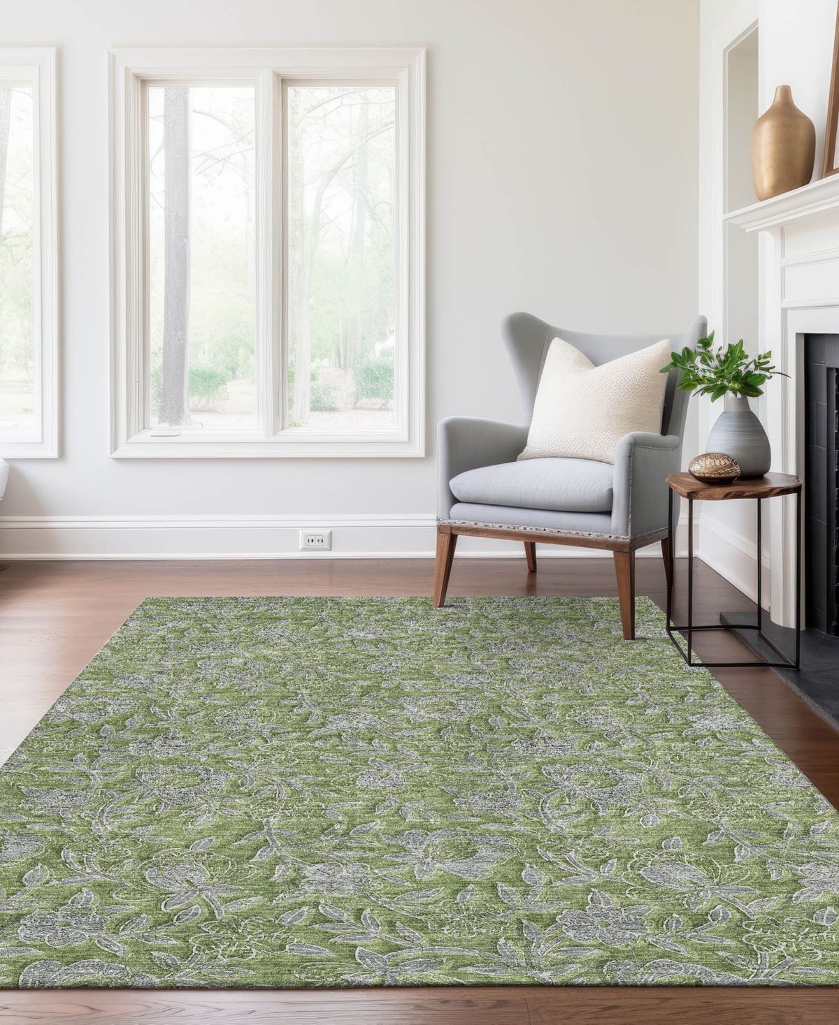 Addison Chantille Acn771 5'x7'6'' Area Rug In Olive