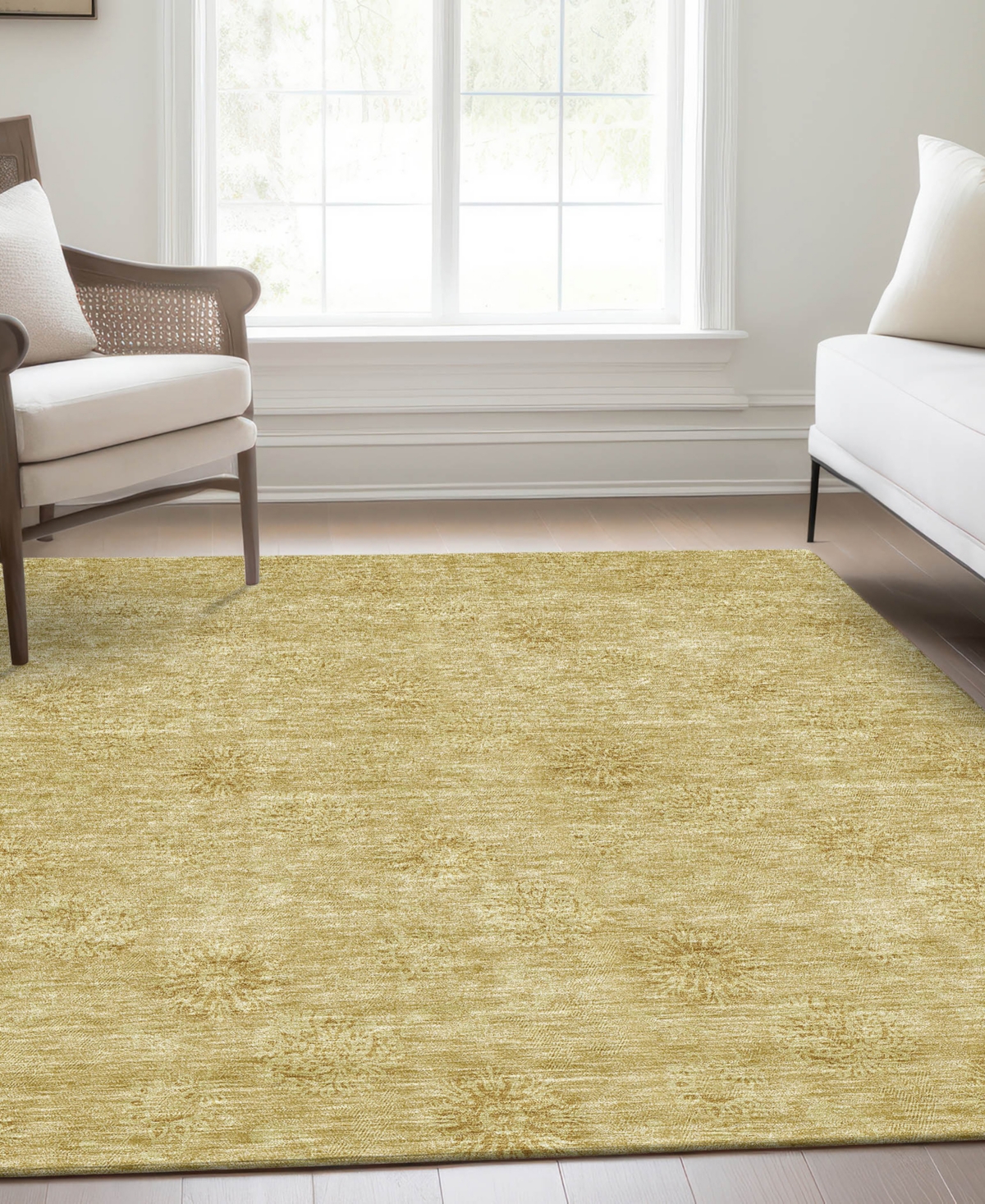 Addison Chantille Acn789 5'x7'6'' Area Rug In Gold
