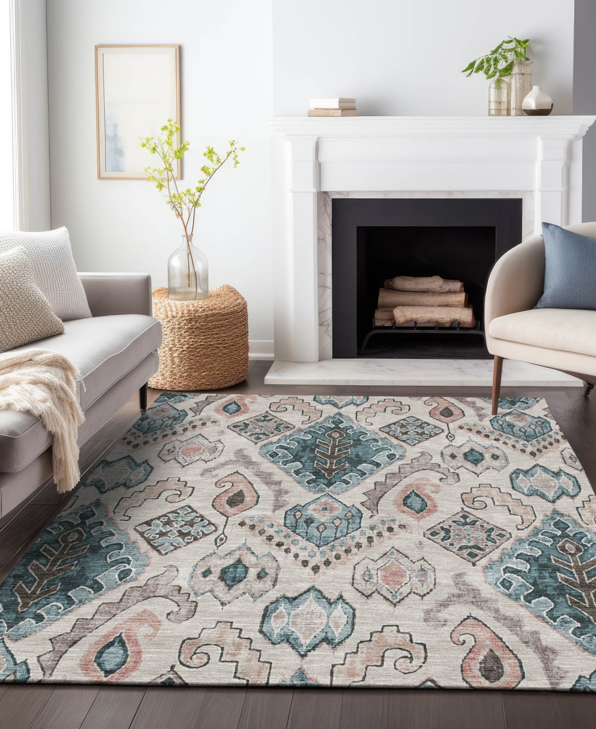 Addison Chantille Acn775 8'x10' Area Rug In Beige