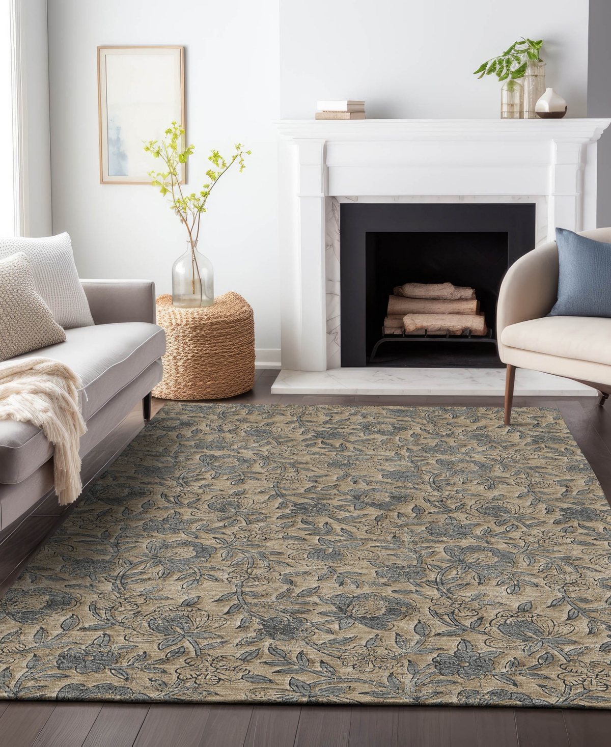Addison Chantille Acn771 8'x10' Area Rug In Khaki