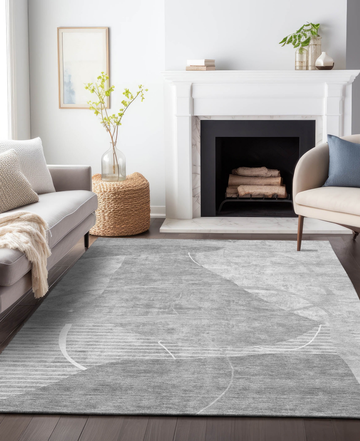 Addison Chantille Acn805 9'x12' Area Rug In Gray