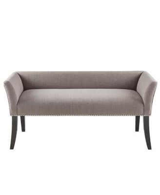 Modern Mid-Century Upholstered Accent Bench with Wooden Legs for Stylish Seating