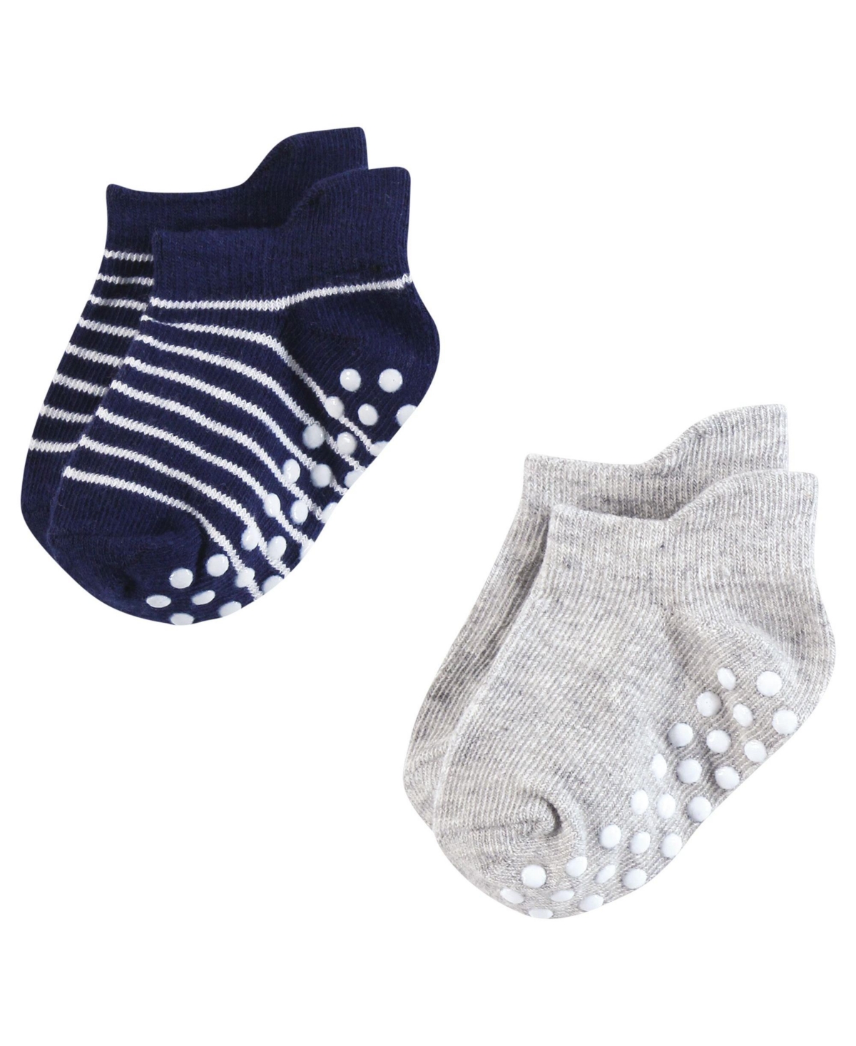 Hudson Baby Baby Boys Hudson Non-Skid No-Show Socks Asst Stripes, Months