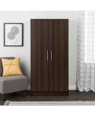 Bedroom Closet Armoire – Stylish Wardrobe Cabinet with Interior Rod & Compartments for Functional Organization