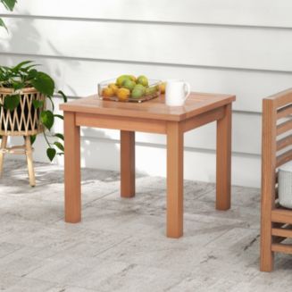 GOUUN 18 in Square Eucalyptus Wood Patio Side Table - Macy's