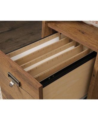 Farmhouse Style Executive Desk – Rustic Office Desk with Storage Drawers, Filing Cabinet & Durable Worktop