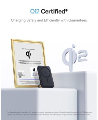 Qi2 Magnetic Power Bank 20W MagSafe Portable Charger 5000mAh Bracket Battery Pack with 360°Rotatable Ring Stand PicoGo