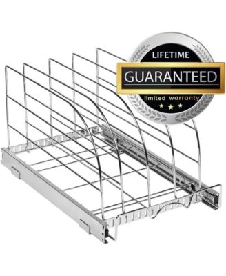 bakeware Pull Out Organizer for Cookie Sheet, Cutting Board, Bakeware, and Tray 12.5 x 21 In