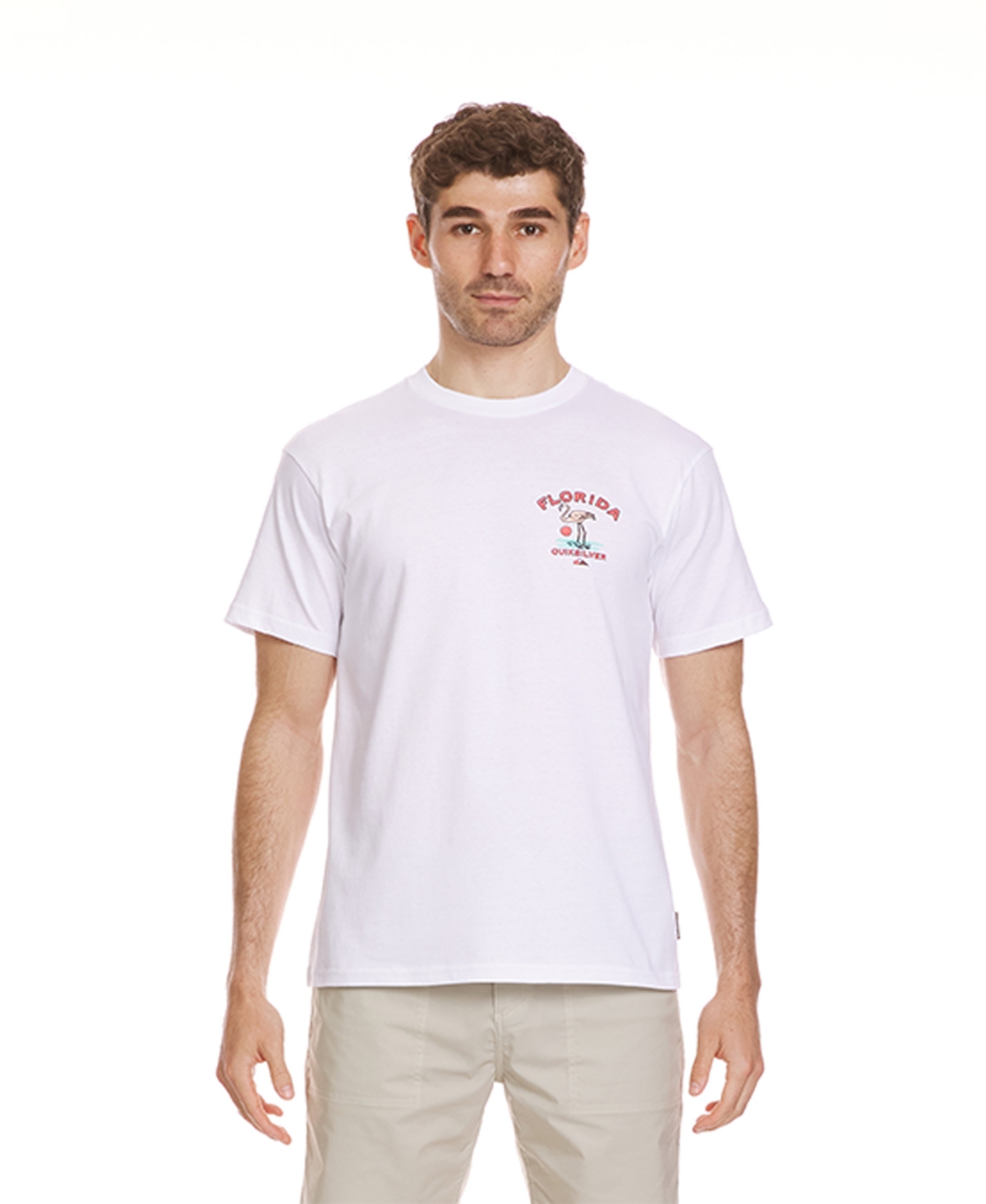 Quiksilver Men's Florida Native Bird Short Sleeve T-shirt In White