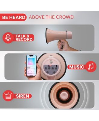 Portable Megaphone with Siren, 20 Watt Power, Aux Input for MP3, Automatic Siren, Lightweight