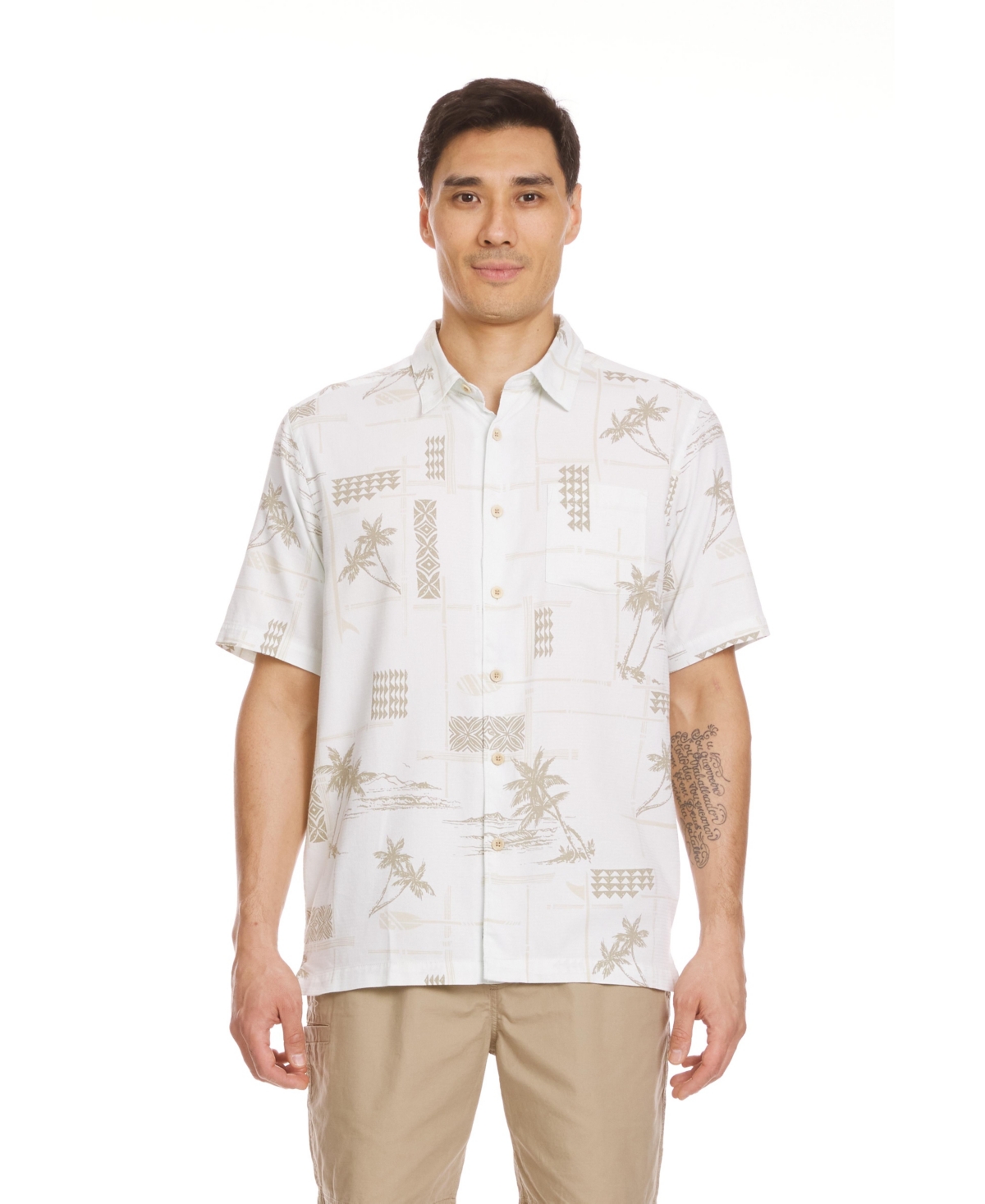 Men's Island Magic Woven Shirt - White