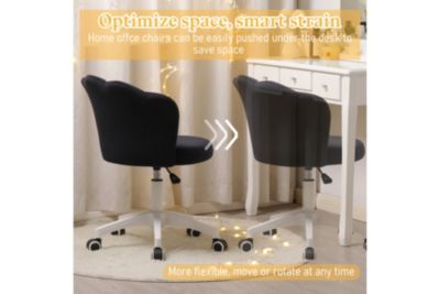 Modern Velvet Office Chair, 360 Swivel Adjustable Height Task Chair