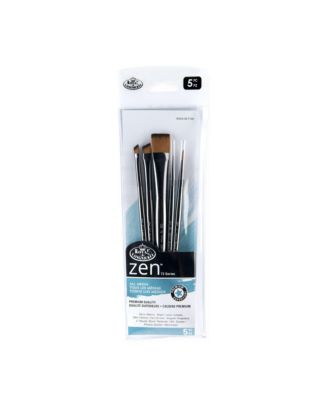 ZEN 73 Series 5pc Multi Media Artist Paint Brush Pack Spotter Variety