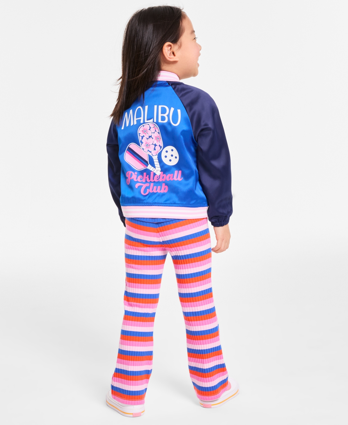 Epic Threads Toddler Girl Satin Bomber Jacket, Toddler, Exclusively At Macy's In Nautical B
